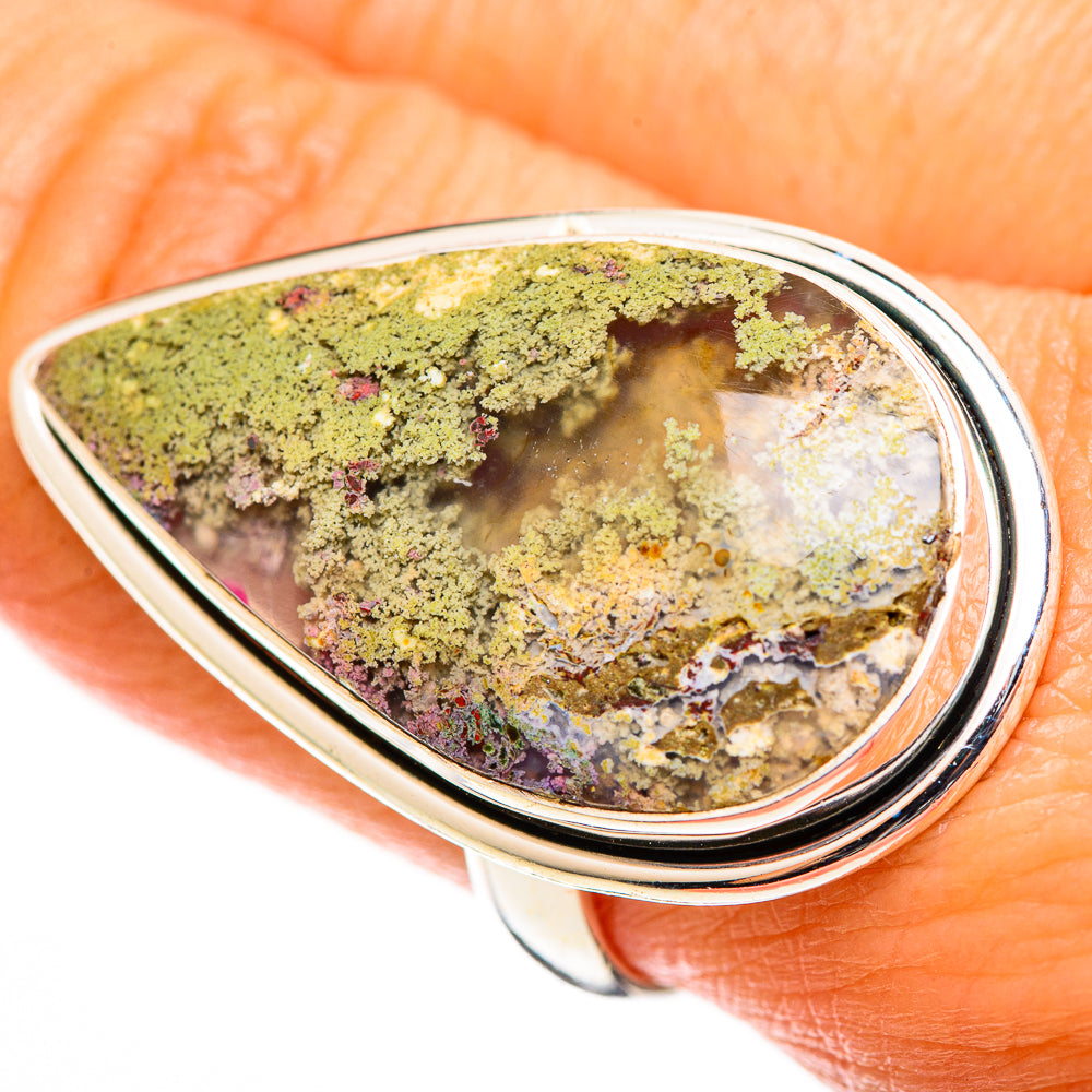 Indonesian Plume Agate Rings handcrafted by Anasilvercos - RING112950