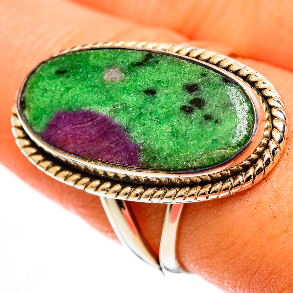 Ruby Zoisite Rings handcrafted by Anasilvercos - RING112956