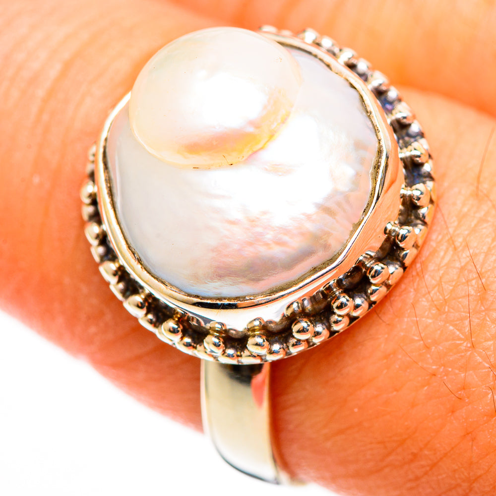 Mother Of Pearl Rings handcrafted by Anasilvercos - RING112976