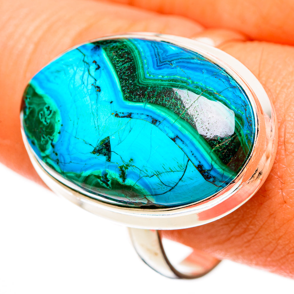 Malachite In Chrysocolla Rings handcrafted by Anasilvercos - RING112977