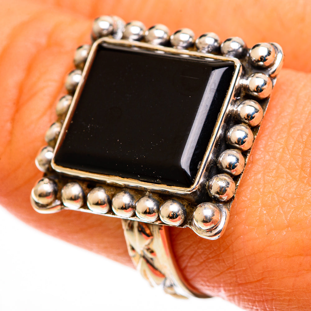 Black Onyx Rings handcrafted by Anasilvercos - RING113005