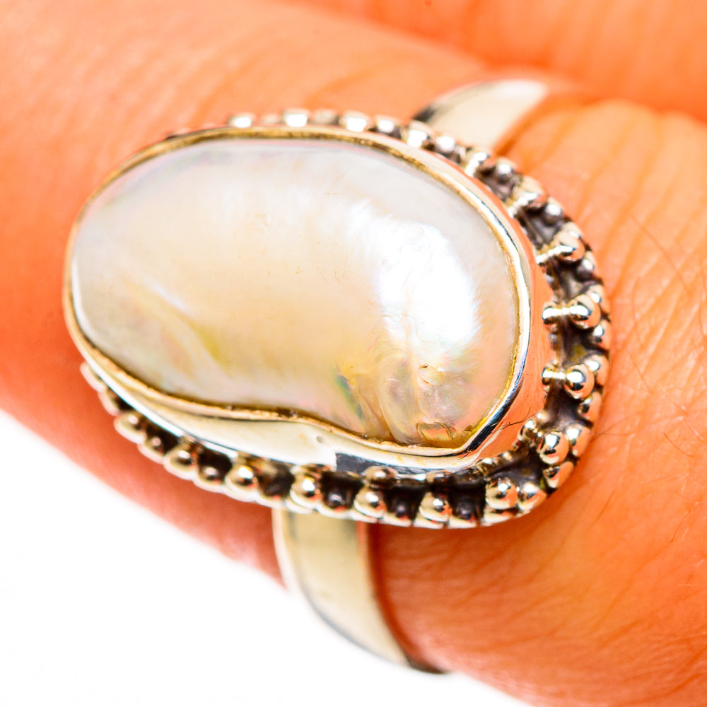 Mother Of Pearl Rings handcrafted by Anasilvercos - RING113008