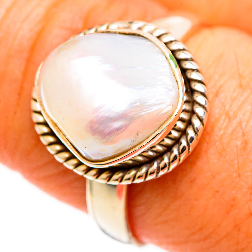 Mother Of Pearl Rings handcrafted by Anasilvercos - RING113009