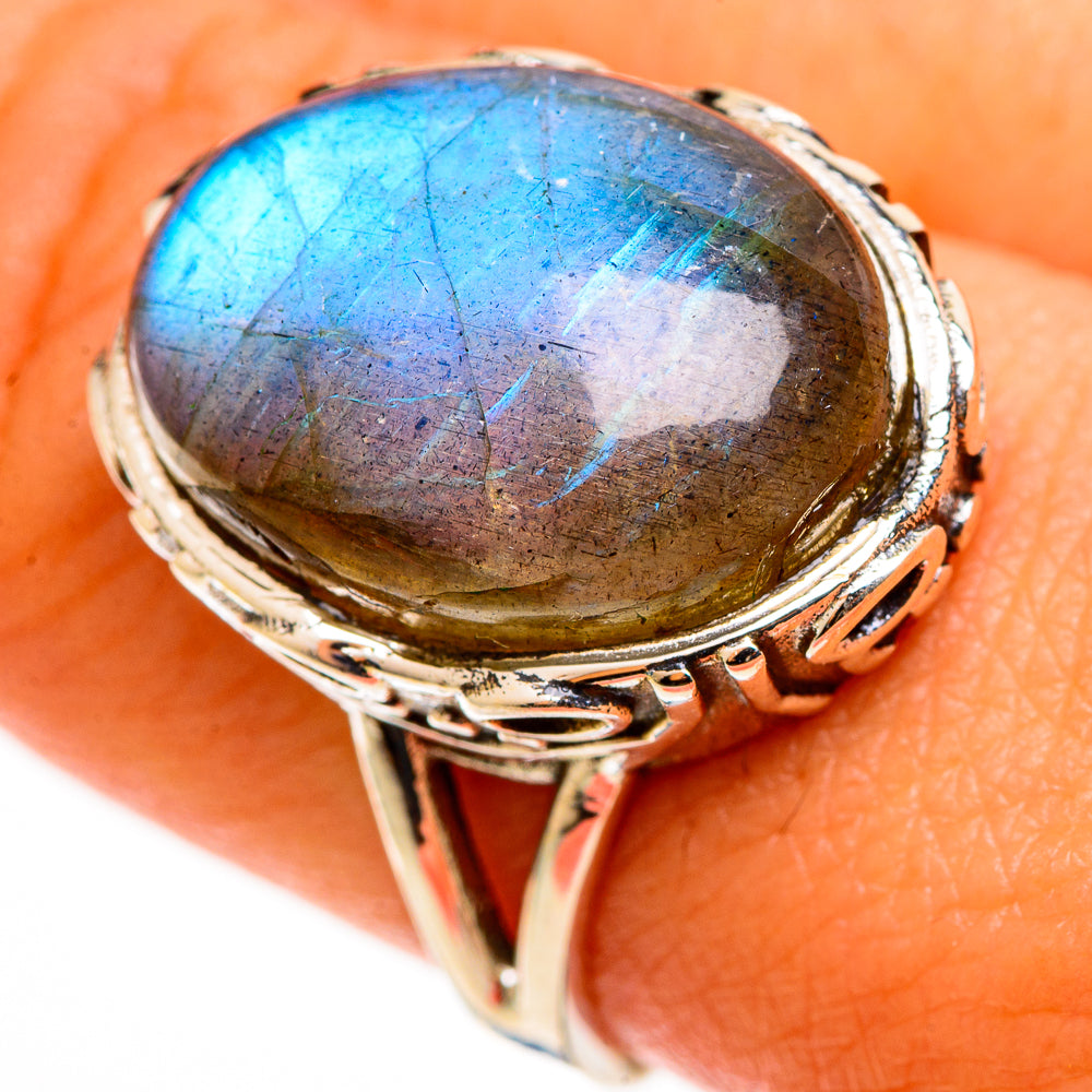 Labradorite Rings handcrafted by Anasilvercos - RING113018