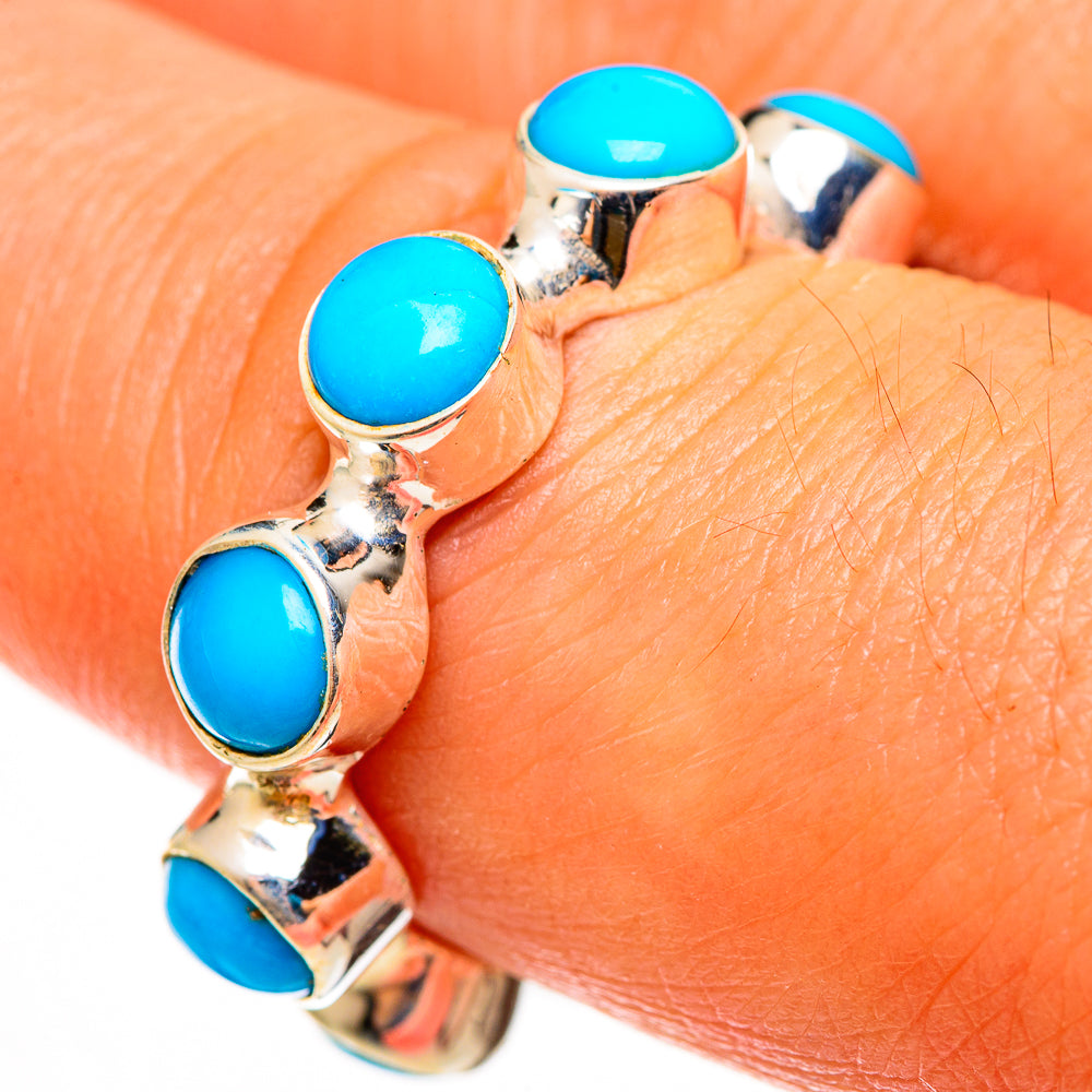 Sleeping Beauty Turquoise Rings handcrafted by Anasilvercos - RING113020