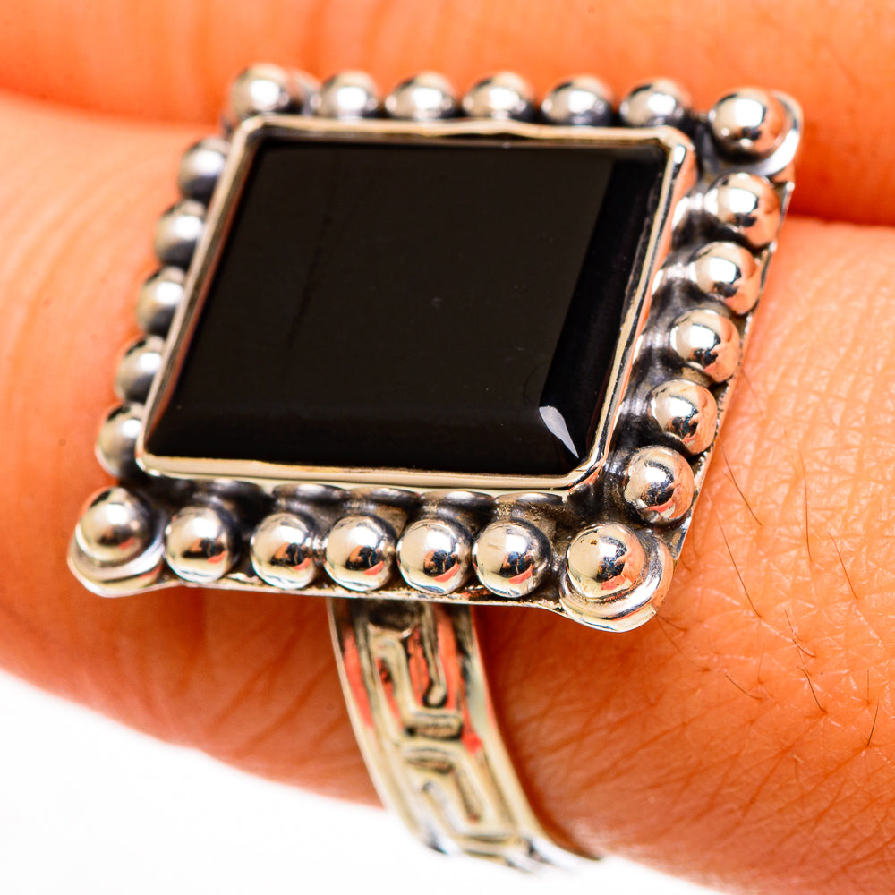 Black Onyx Rings handcrafted by Anasilvercos - RING113037