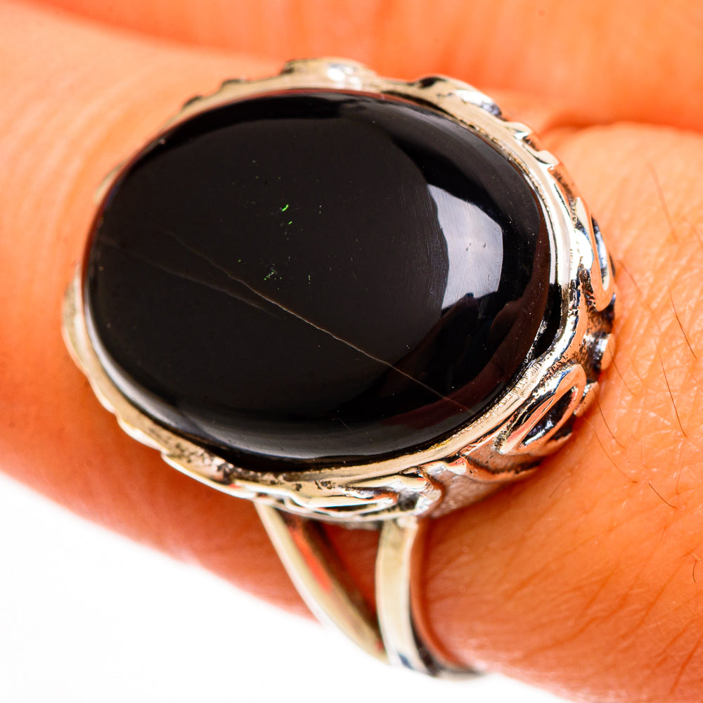 Black Onyx Rings handcrafted by Anasilvercos - RING113038