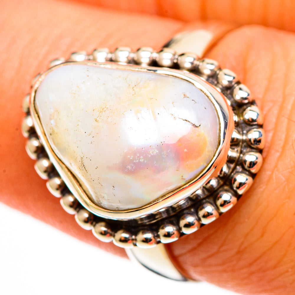 Mother Of Pearl Rings handcrafted by Anasilvercos - RING113039