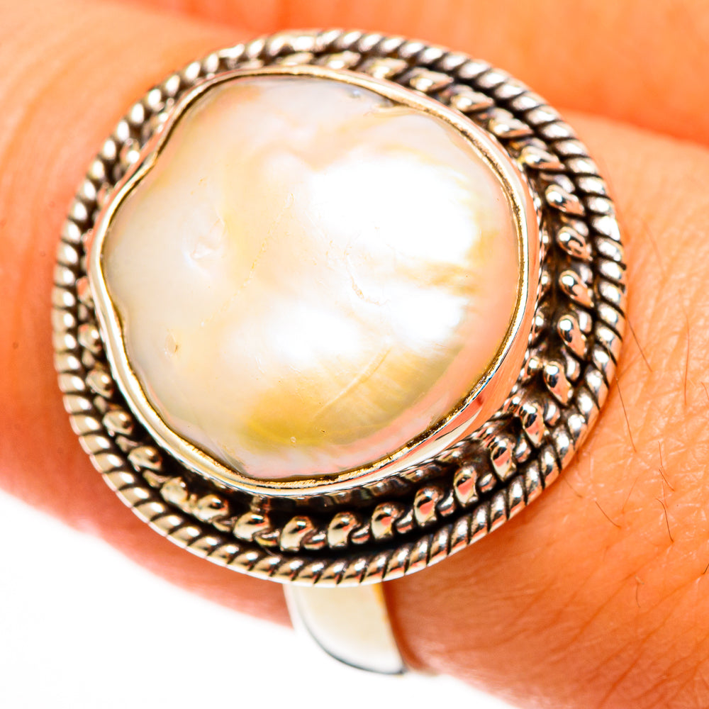 Mother Of Pearl Rings handcrafted by Anasilvercos - RING113040