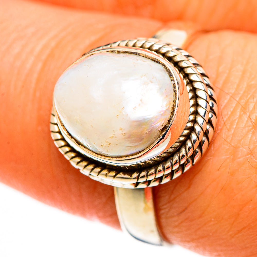 Mother Of Pearl Rings handcrafted by Anasilvercos - RING113042