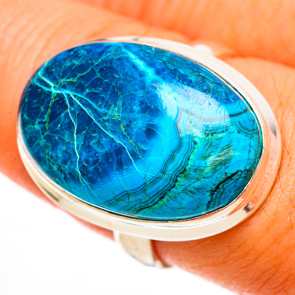 Chrysocolla Rings handcrafted by Anasilvercos - RING113052