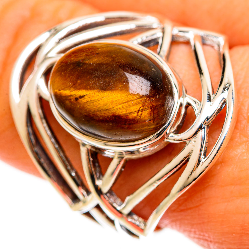 Tiger Eye Rings handcrafted by Anasilvercos - RING113059