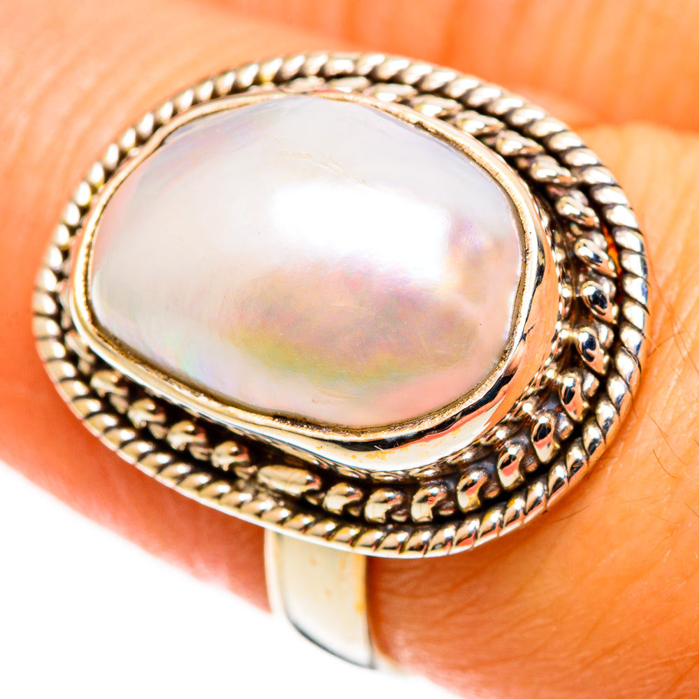Cultured Pearl Rings handcrafted by Anasilvercos - RING113073