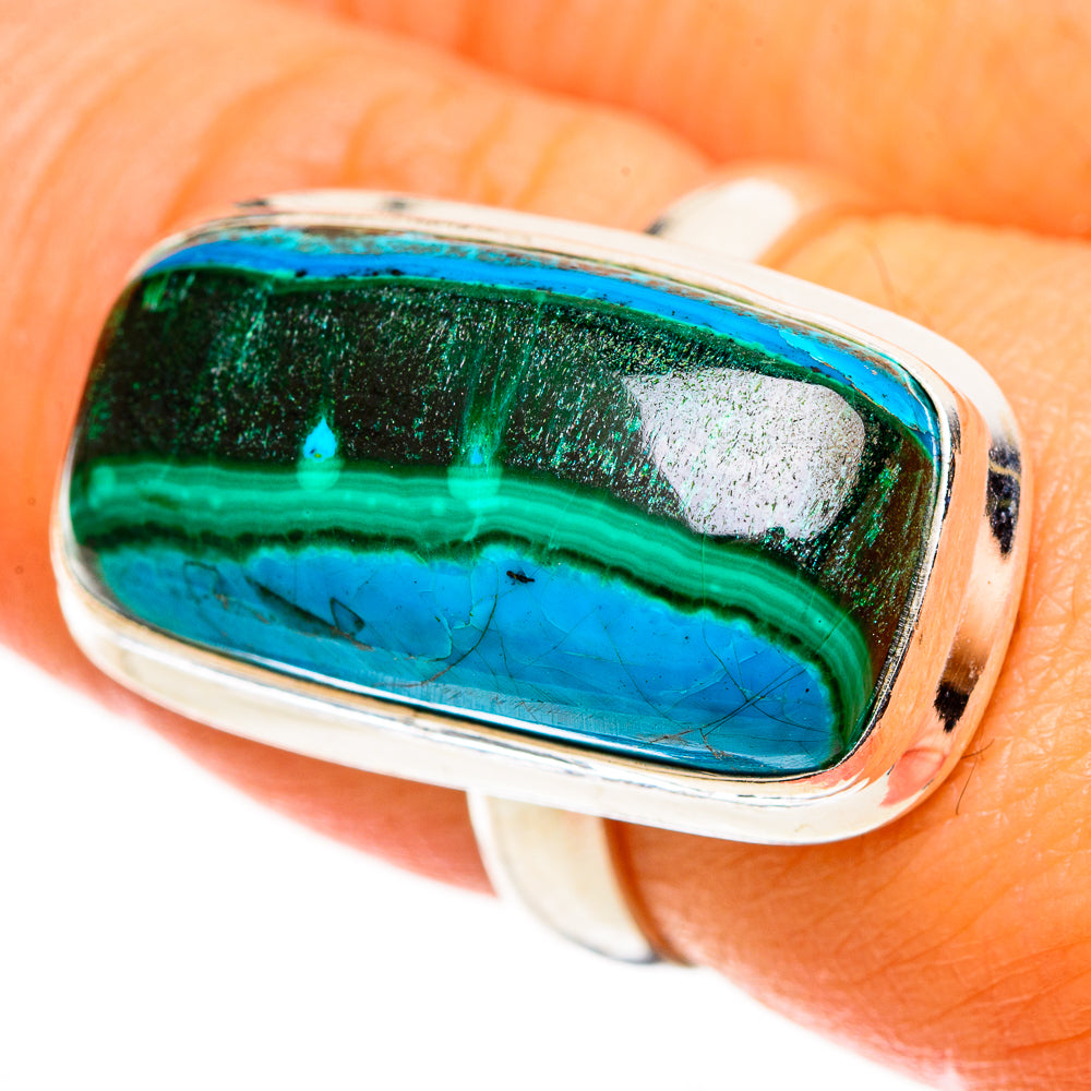 Malachite In Chrysocolla Rings handcrafted by Anasilvercos - RING113078