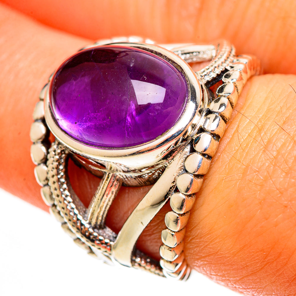 Amethyst Rings handcrafted by Anasilvercos - RING113100
