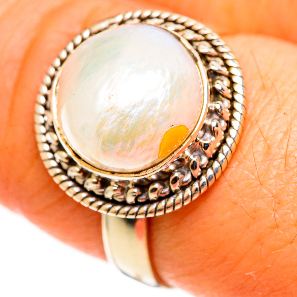 Cultured Pearl Rings handcrafted by Anasilvercos - RING113101