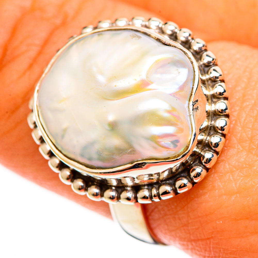 Mother Of Pearl Rings handcrafted by Anasilvercos - RING113102