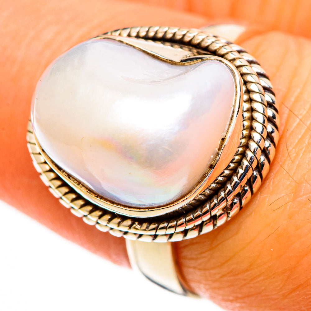Mother Of Pearl Rings handcrafted by Anasilvercos - RING113103