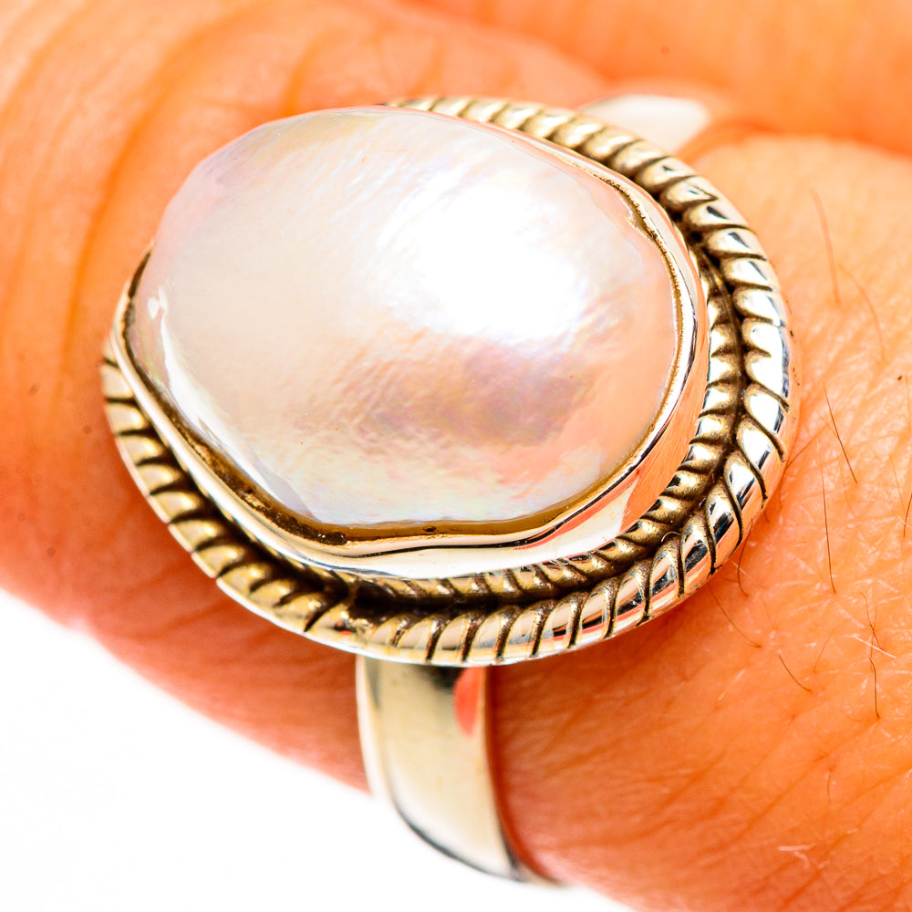 Cultured Pearl Rings handcrafted by Anasilvercos - RING113104