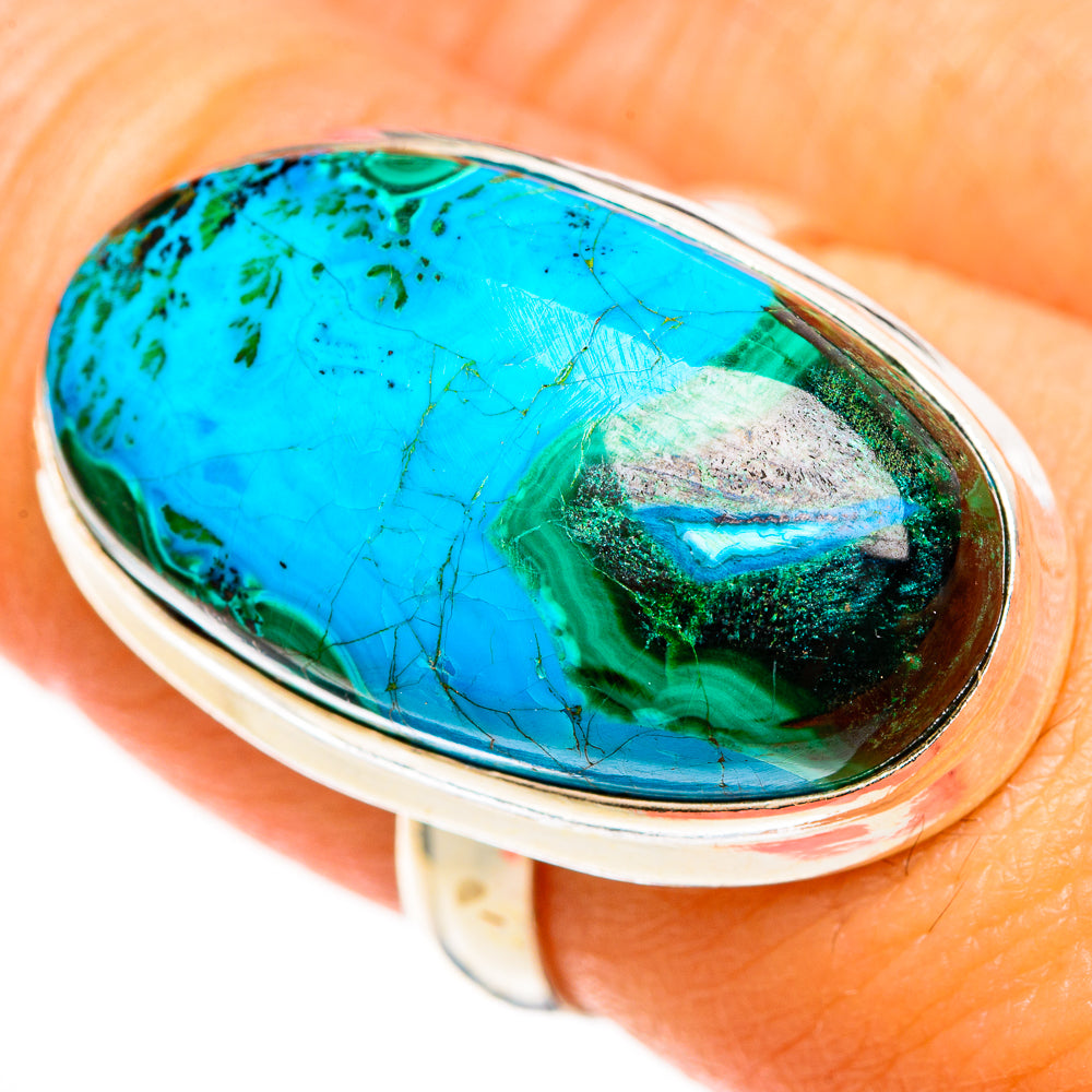 Malachite In Chrysocolla Rings handcrafted by Anasilvercos - RING113110