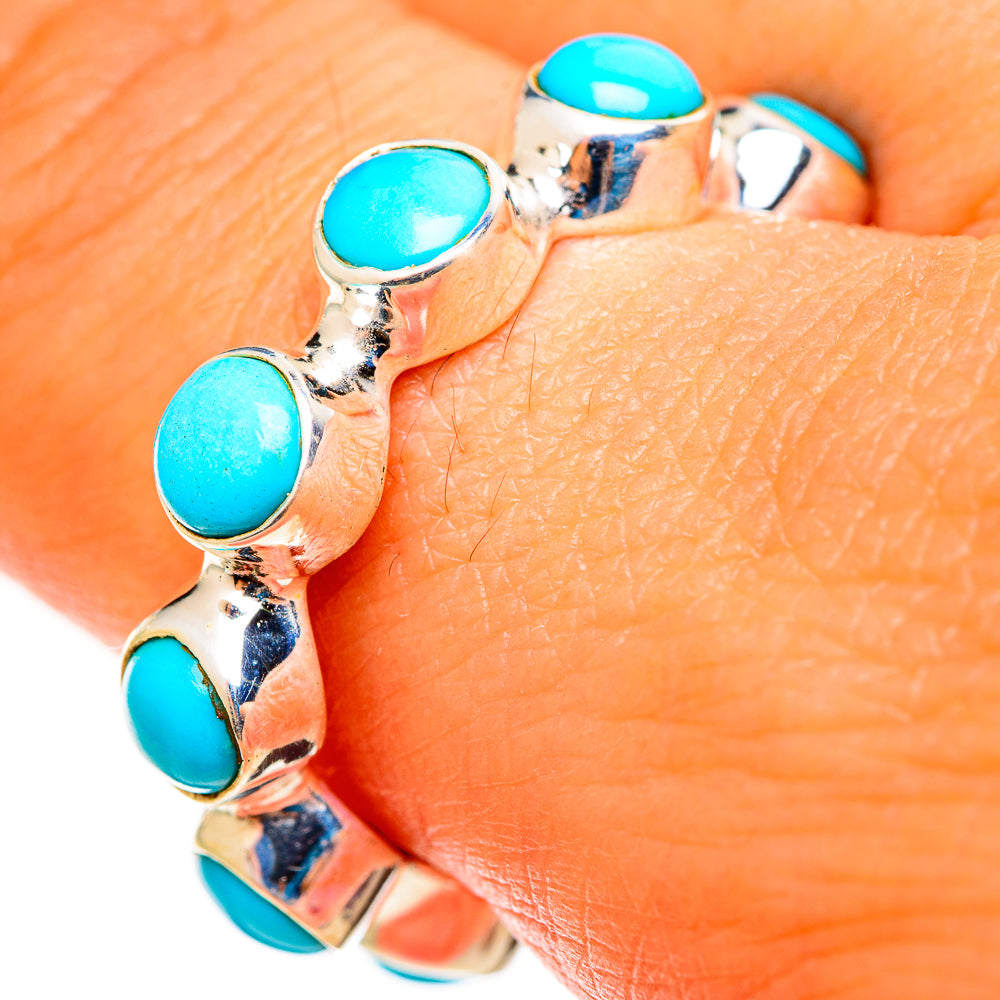 Sleeping Beauty Turquoise Rings handcrafted by Anasilvercos - RING113114