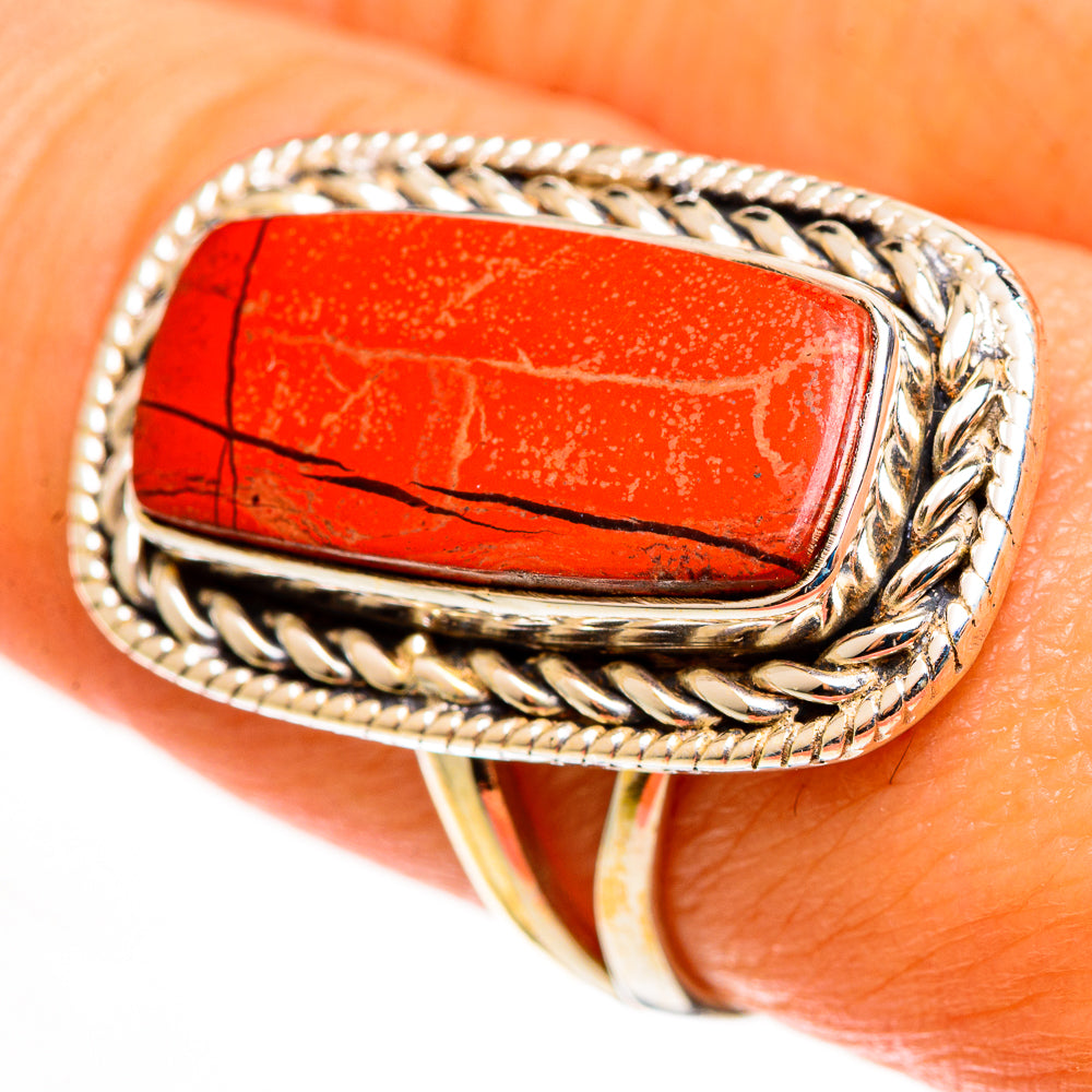 Red Jasper Rings handcrafted by Anasilvercos - RING113120