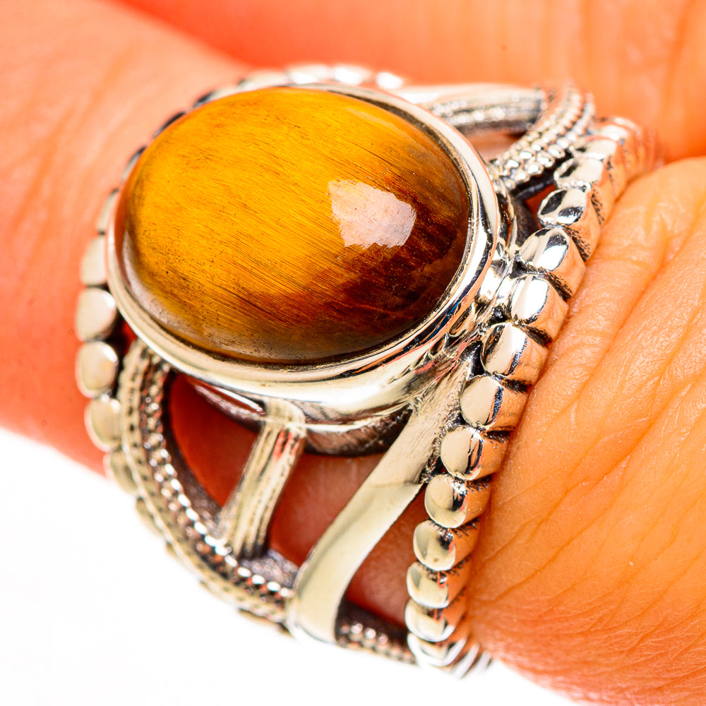 Tiger Eye Rings handcrafted by Anasilvercos - RING113121
