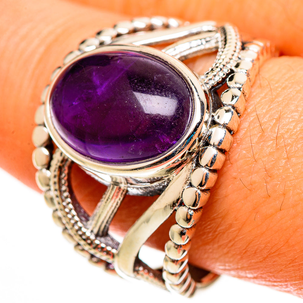 Amethyst Rings handcrafted by Anasilvercos - RING113127