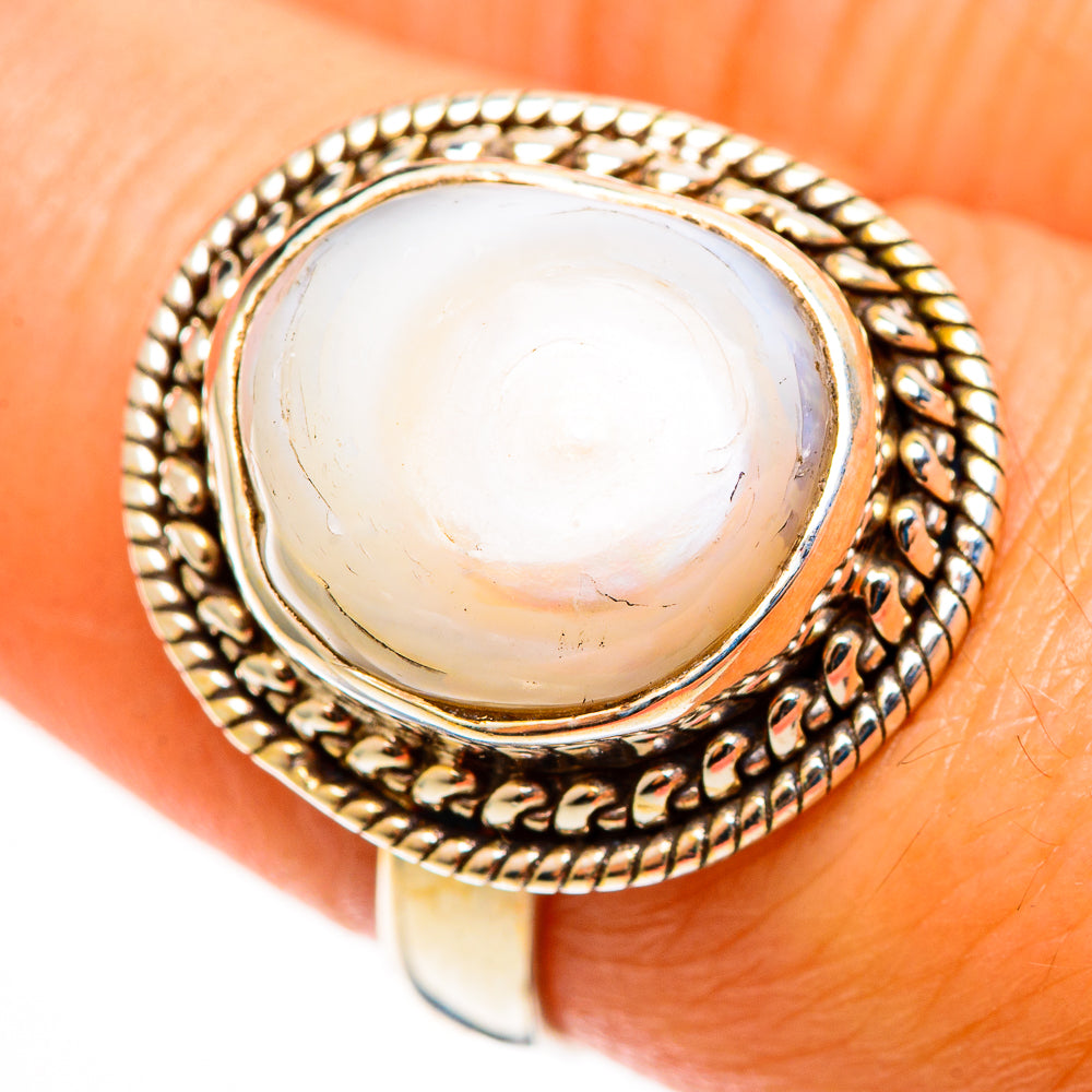 Mother Of Pearl Rings handcrafted by Anasilvercos - RING113129