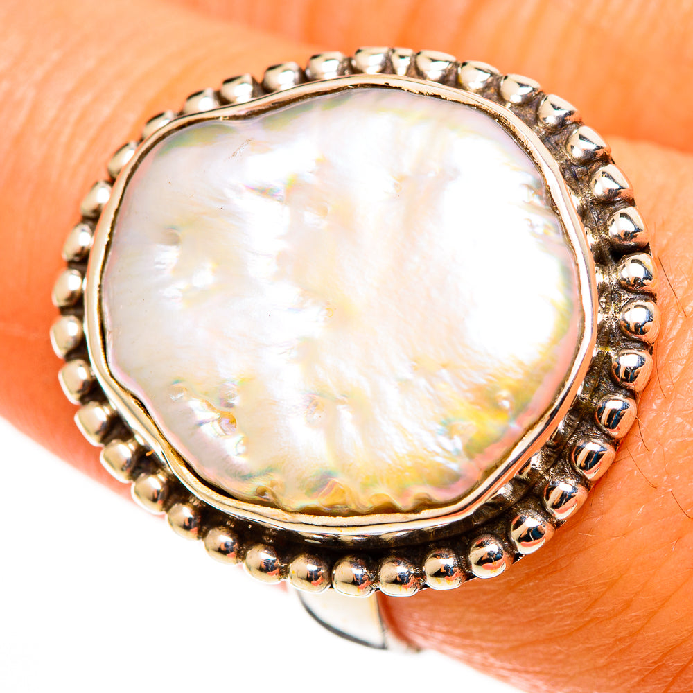 Mother Of Pearl Rings handcrafted by Anasilvercos - RING113130