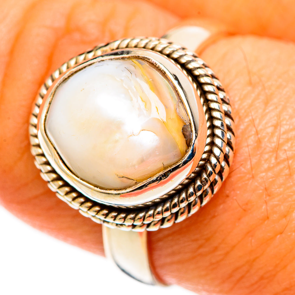 Mother Of Pearl Rings handcrafted by Anasilvercos - RING113131