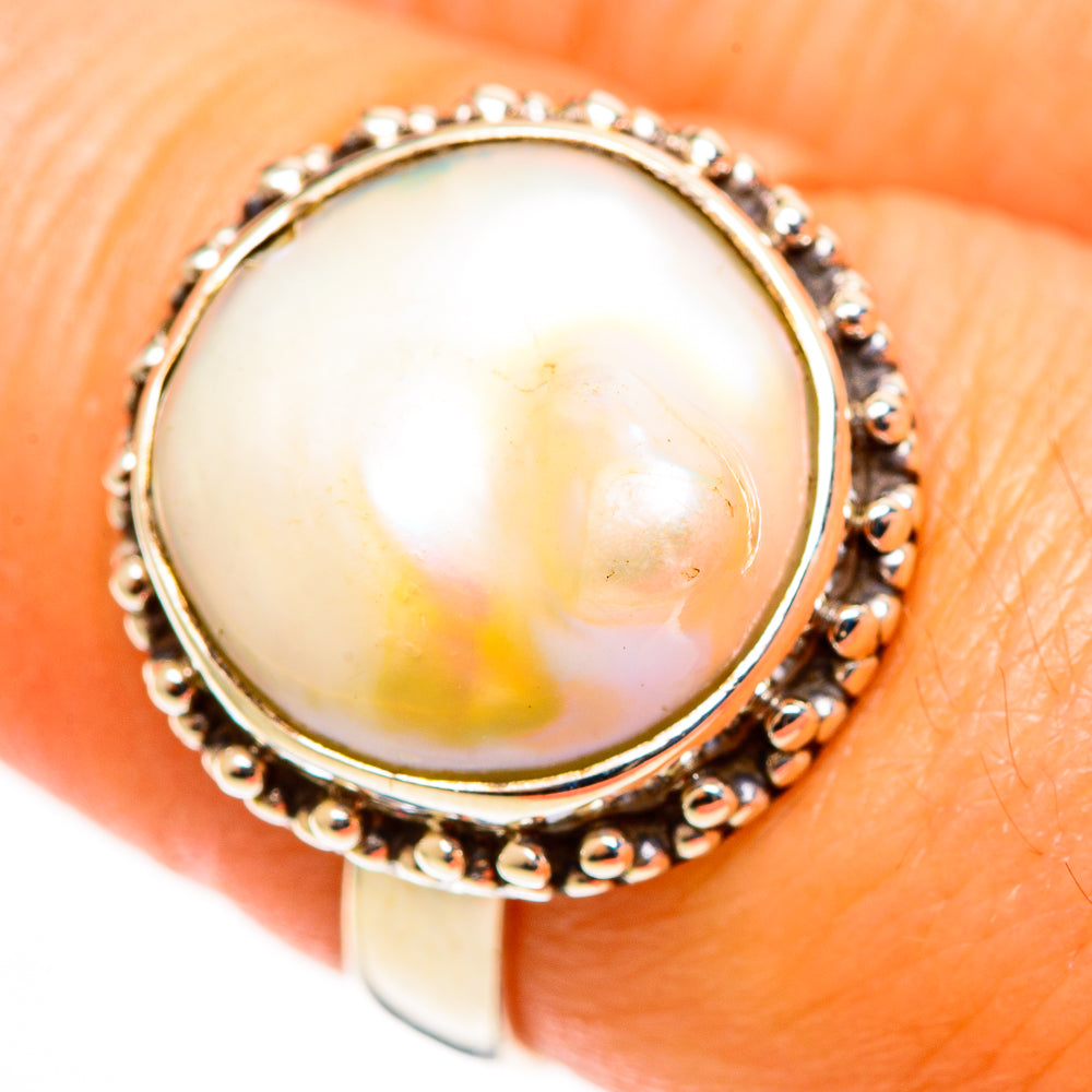 Mother Of Pearl Rings handcrafted by Anasilvercos - RING113132