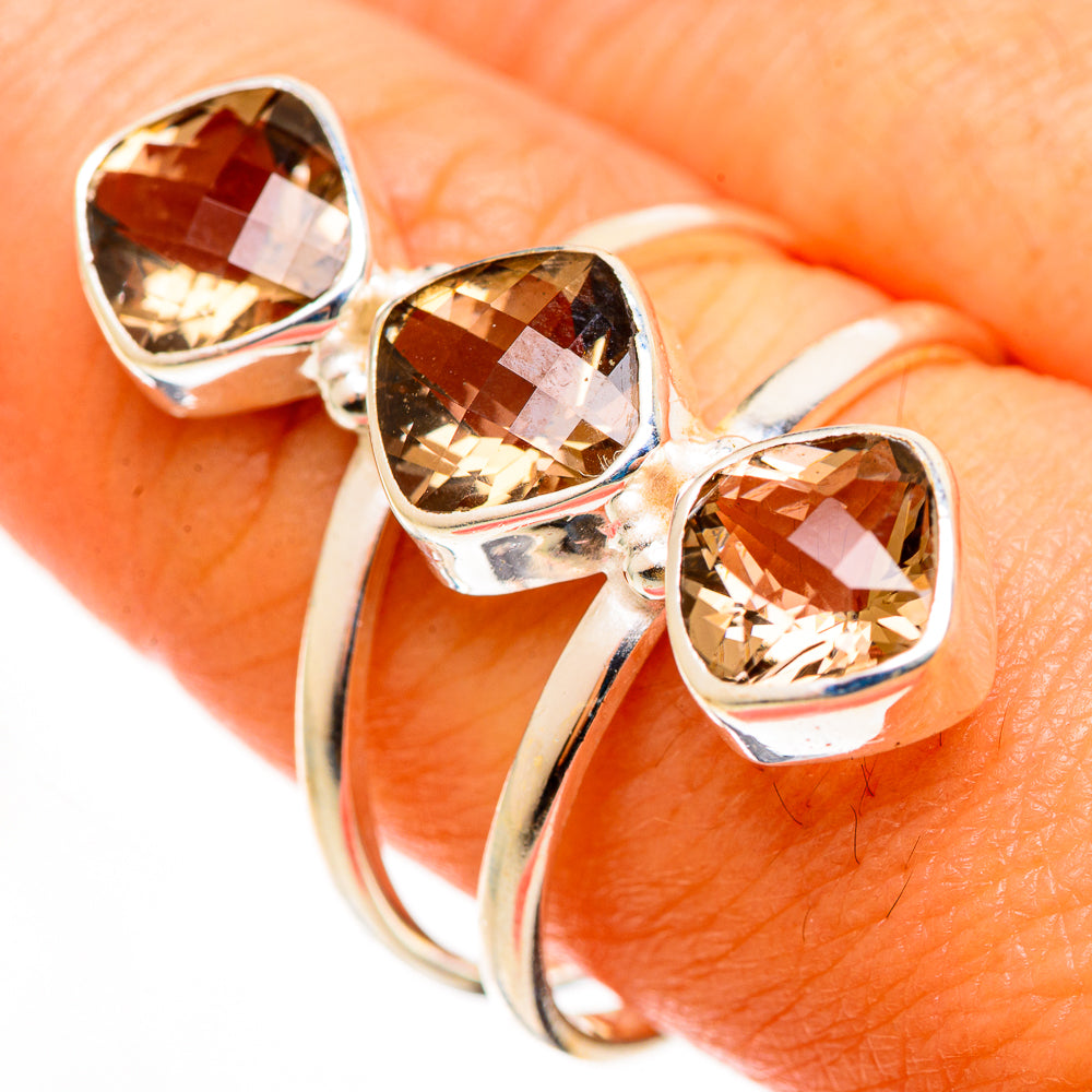 Smoky Quartz Rings handcrafted by Anasilvercos - RING113148