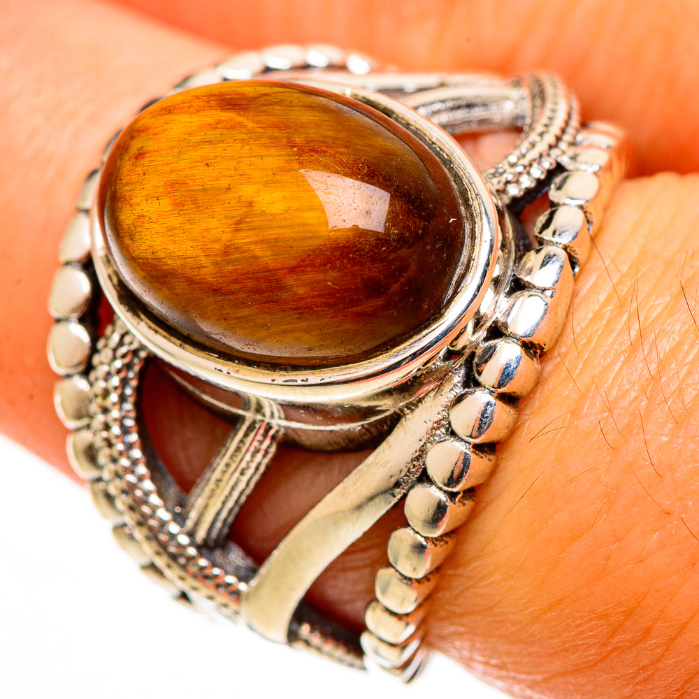 Tiger Eye Rings handcrafted by Anasilvercos - RING113150