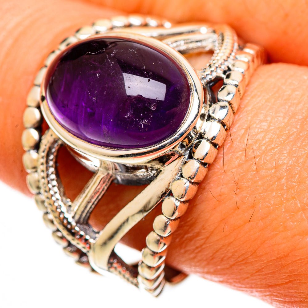 Amethyst Rings handcrafted by Anasilvercos - RING113153