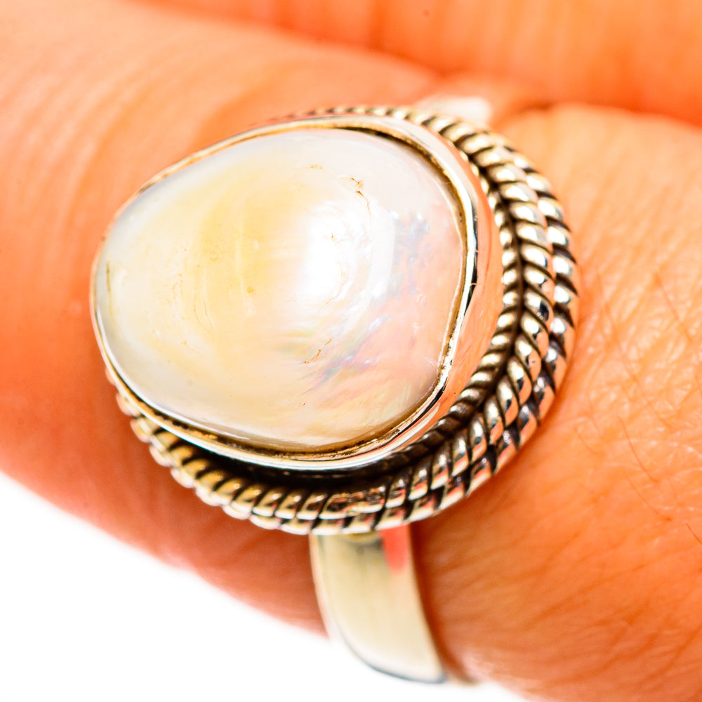 Mother Of Pearl Rings handcrafted by Anasilvercos - RING113156