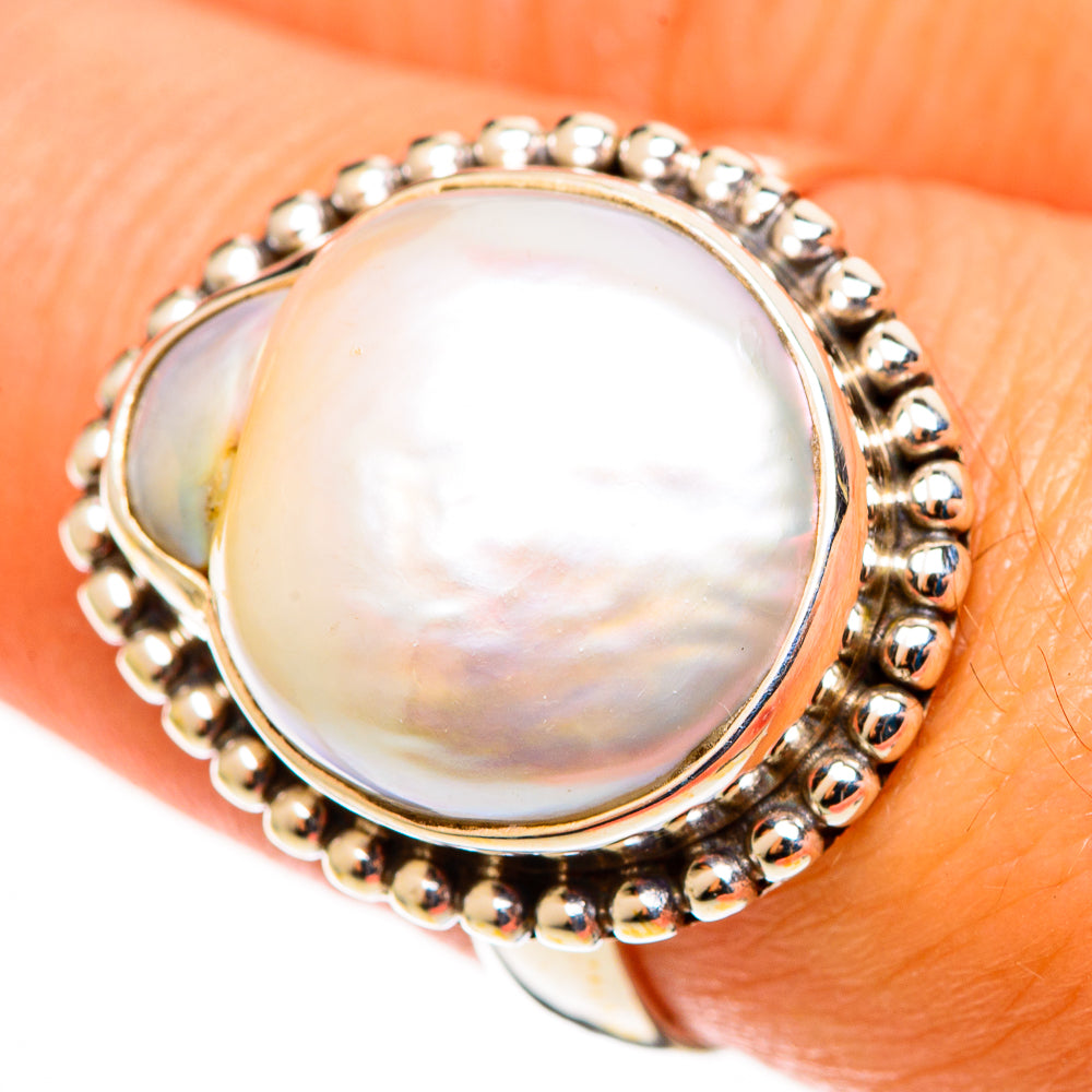 Mother Of Pearl Rings handcrafted by Anasilvercos - RING113157