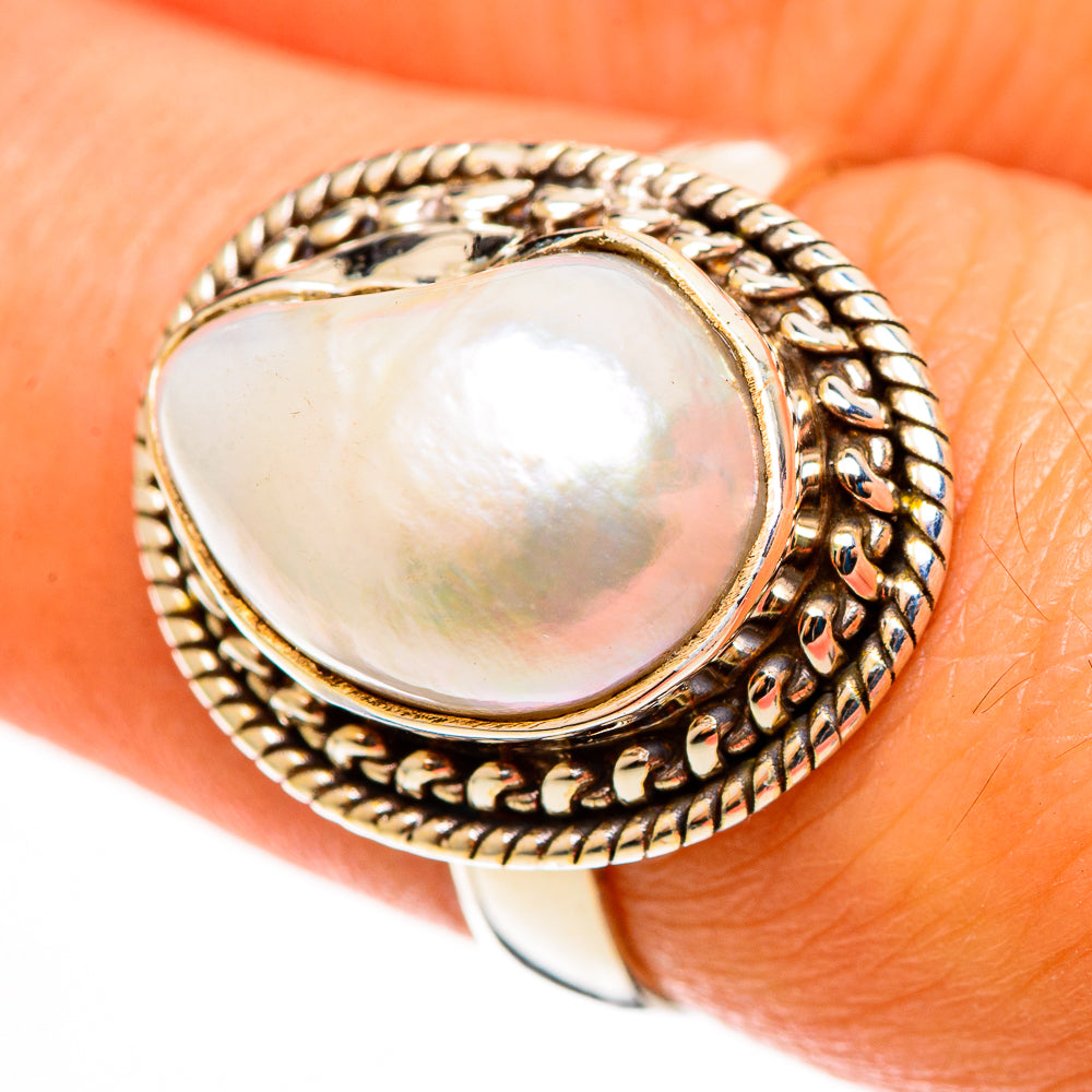 Mother Of Pearl Rings handcrafted by Anasilvercos - RING113158