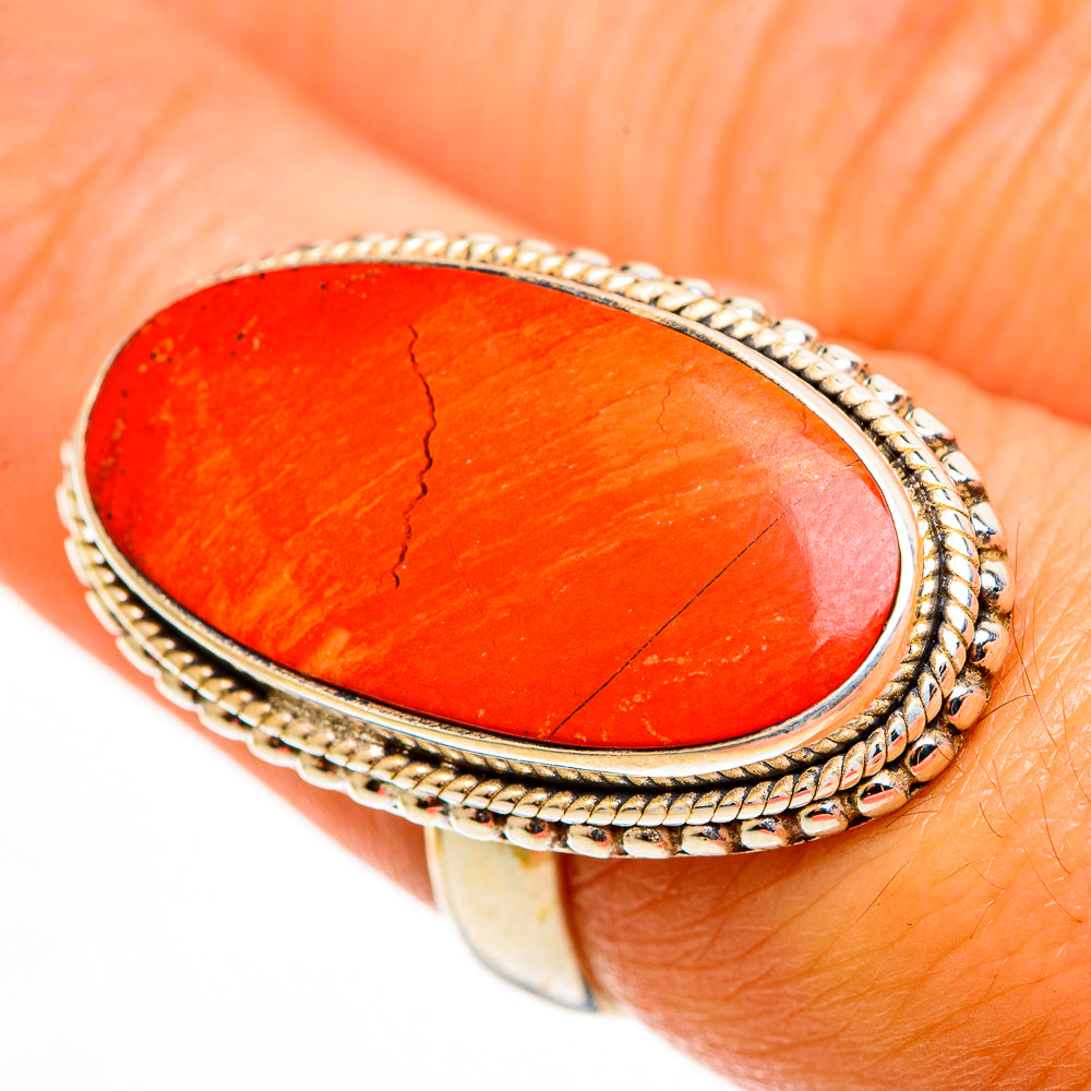 Red Jasper Rings handcrafted by Anasilvercos - RING113173