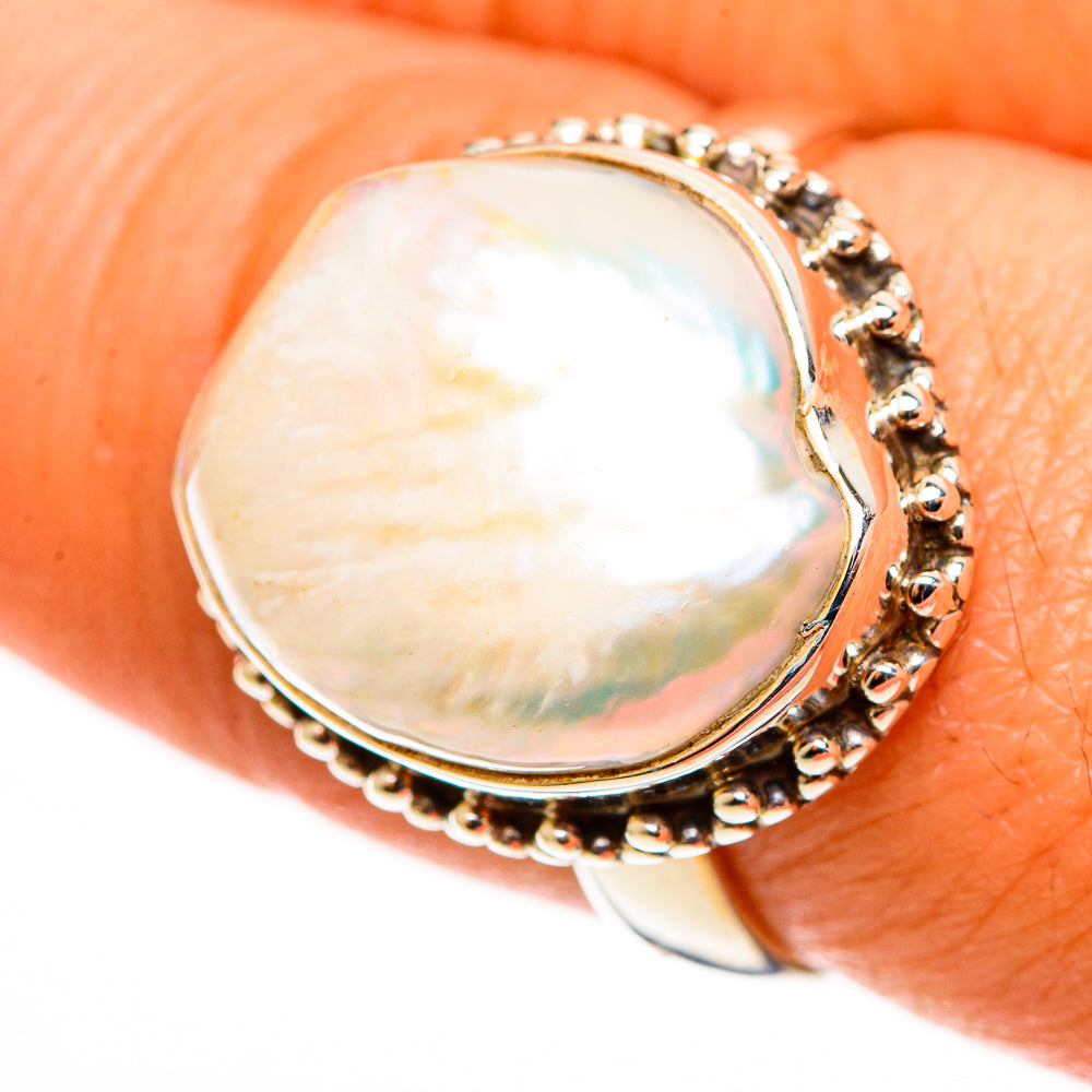 Mother Of Pearl Rings handcrafted by Anasilvercos - RING113181