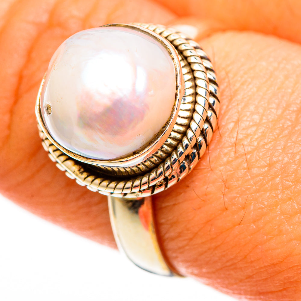 Mother Of Pearl Rings handcrafted by Anasilvercos - RING113182