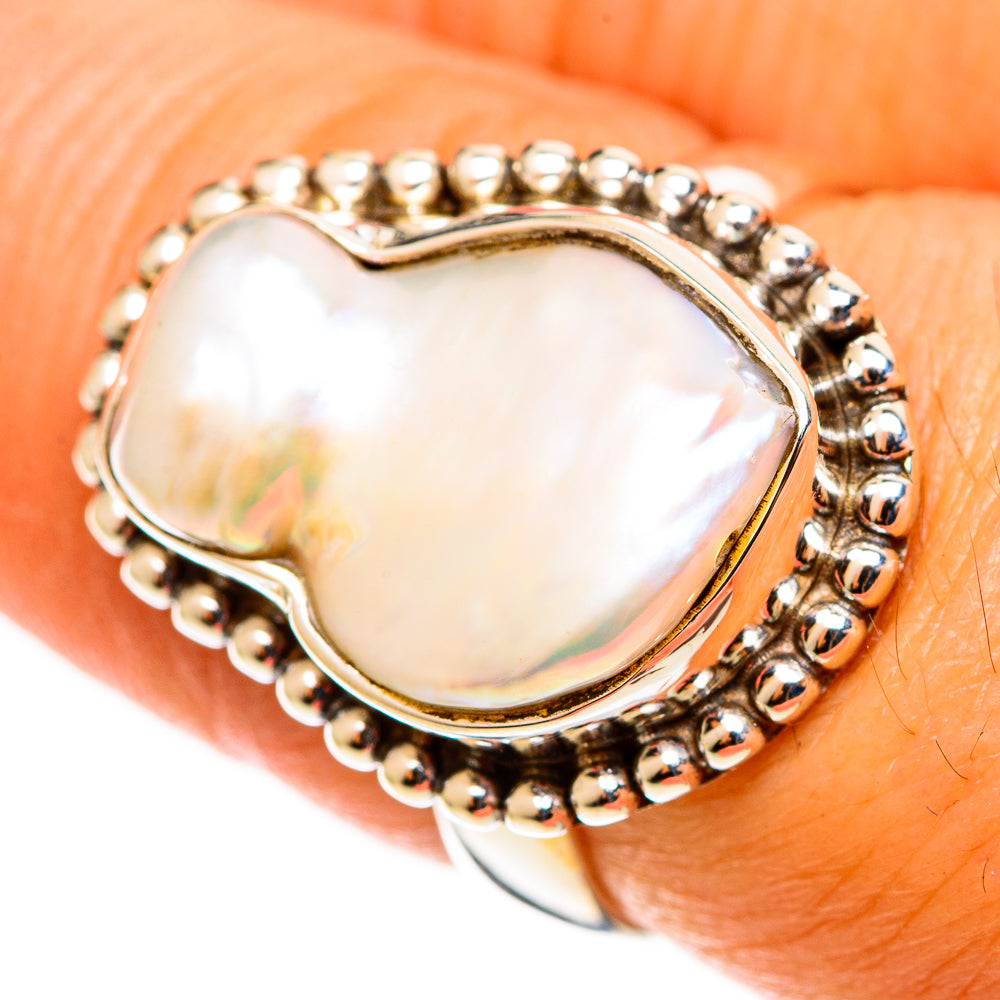 Mother Of Pearl Rings handcrafted by Anasilvercos - RING113183