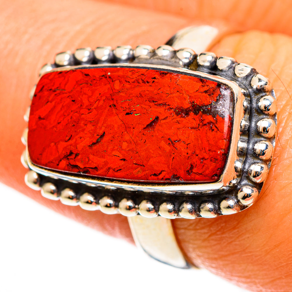 Red Jasper Rings handcrafted by Anasilvercos - RING113198