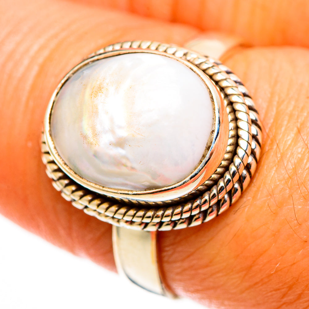 Mother Of Pearl Rings handcrafted by Anasilvercos - RING113203