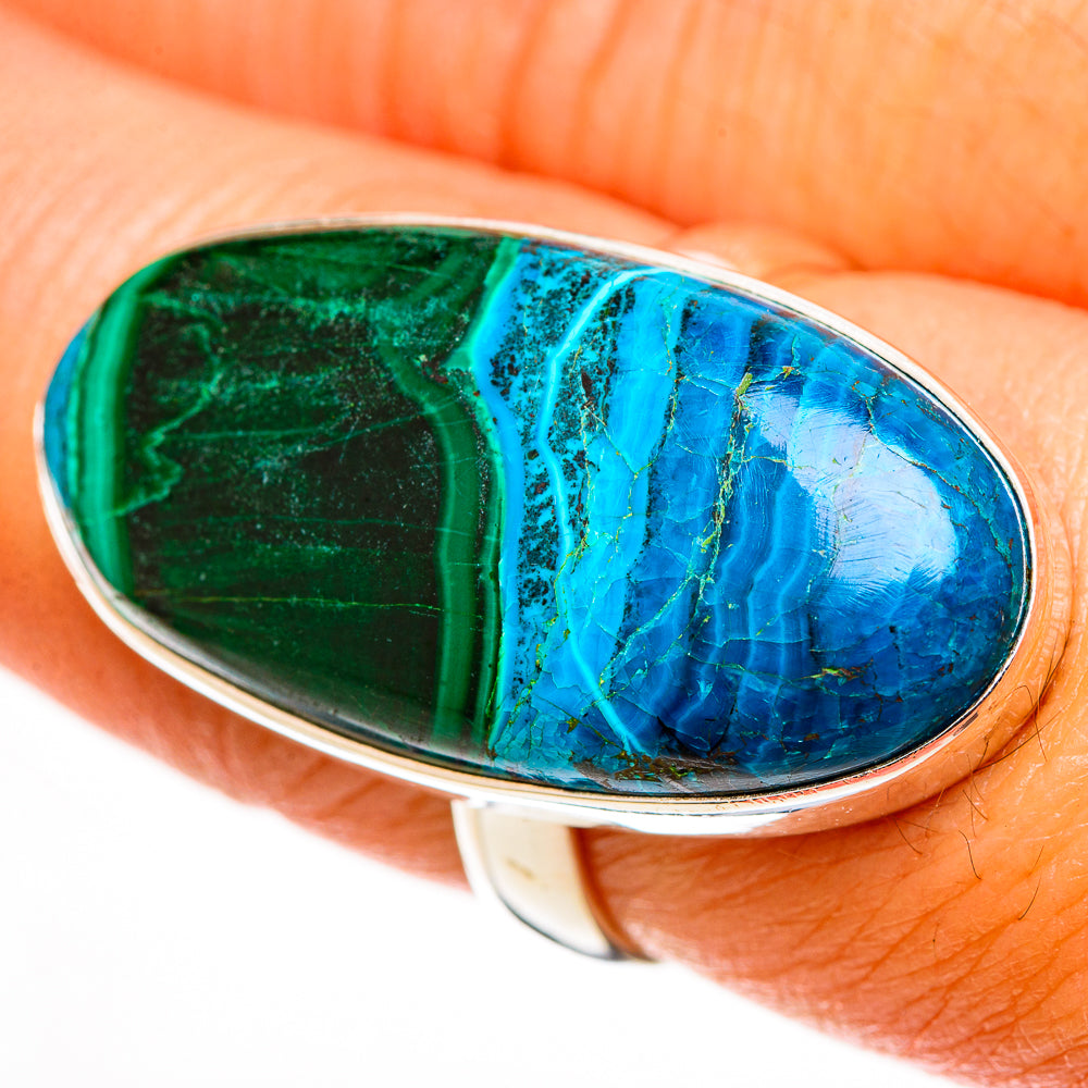 Malachite In Chrysocolla Rings handcrafted by Anasilvercos - RING113242