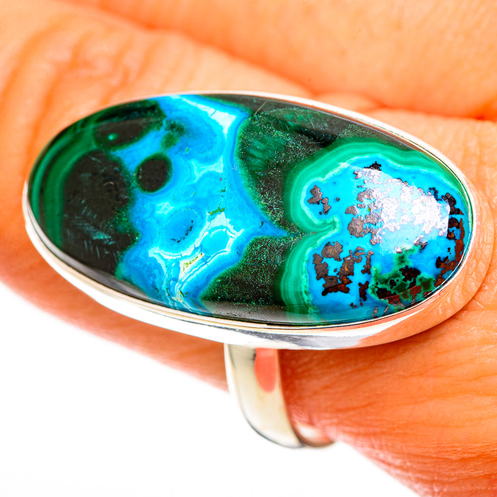 Malachite In Chrysocolla Rings handcrafted by Anasilvercos - RING113275