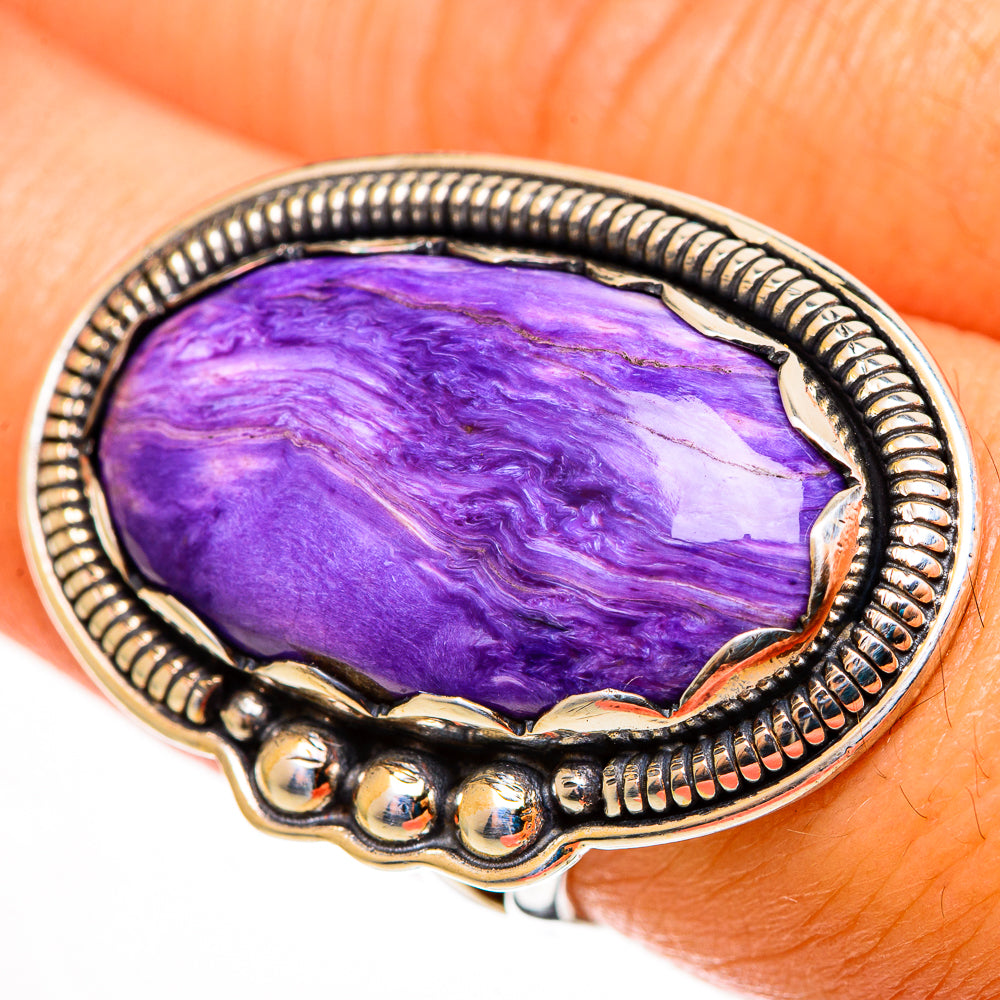 Charoite Rings handcrafted by Anasilvercos - RING113296