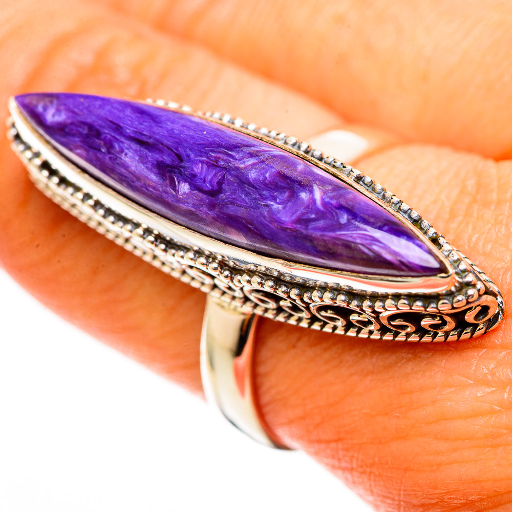 Charoite Rings handcrafted by Anasilvercos - RING113338
