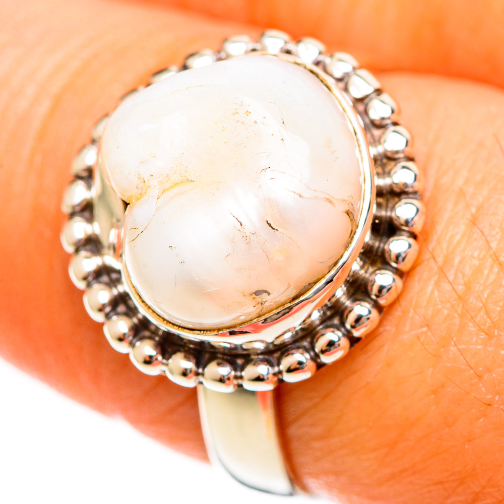 Mother Of Pearl Rings handcrafted by Anasilvercos - RING113367