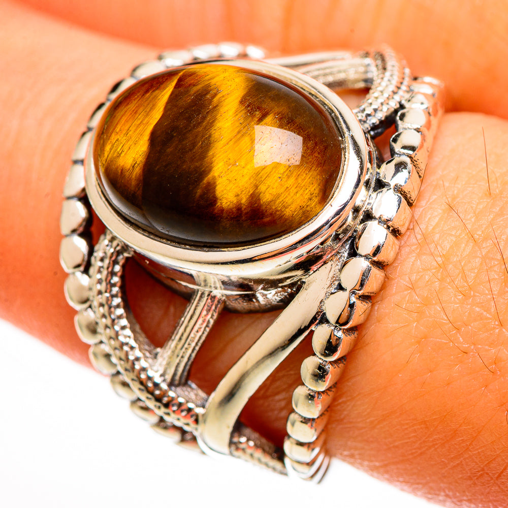 Tiger Eye Rings handcrafted by Anasilvercos - RING113382